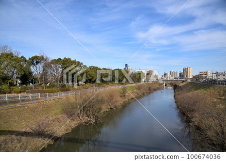 《Aichi Prefecture》Nagoya City Scenery Tenpaku Ward Tenshiro River Green Area 《Aichi Prefecture》Nagoya City Scenery Tenpaku Ward Tenshiro River Green Area 100674036
