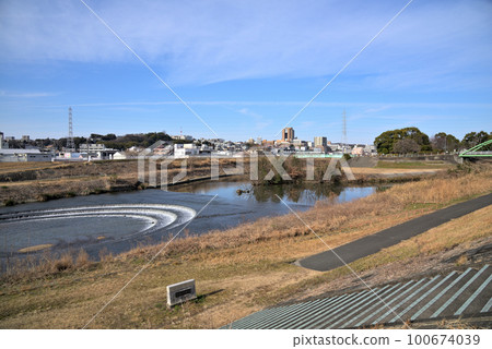 《Aichi Prefecture》Nagoya City Scenery Tenpaku Ward Tenshiro River Green Area 《Aichi Prefecture》Nagoya City Scenery Tenpaku Ward Tenshiro River Green Area 100674039