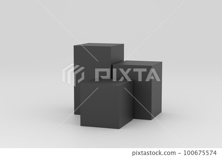 3D. Modern black Square Podium on Geometric Background for Dynamic Presentations. 3D. Modern black Square Podium on Geometric Background for Dynamic Presentations. 100675574