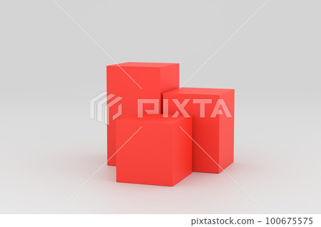 3D. Modern red Square Podium on Geometric Background for Dynamic Presentations. 3D. Modern red Square Podium on Geometric Background for Dynamic Presentations. 100675575