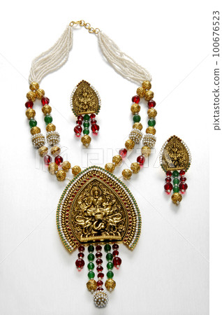 Indian Gold jewelry Macro shot 100676523