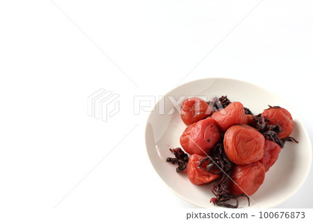 Umeboshi pickled in red perilla Umeboshi pickled in red perilla 100676873