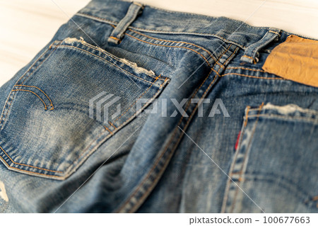 LEVI'S501XX VINTAGE 1955 reprint arcuette stitch paper patch 100677663