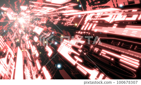 VJ Tunnel Triangle Machine SF Luminous Cyber Red [Available in another version] 100678307
