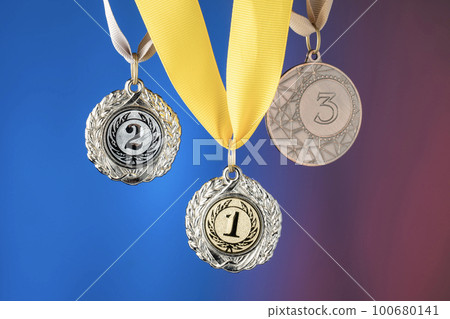medal for the prize place in close-up competitions 100680141