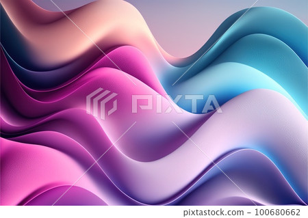 Contemporary abstract waves design background with pastel color 100680662
