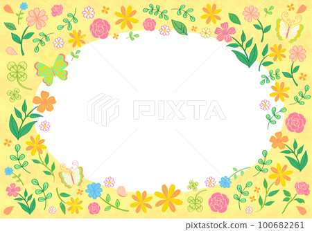 植物框架花卉植物背景 植物框架花卉植物背景 100682261