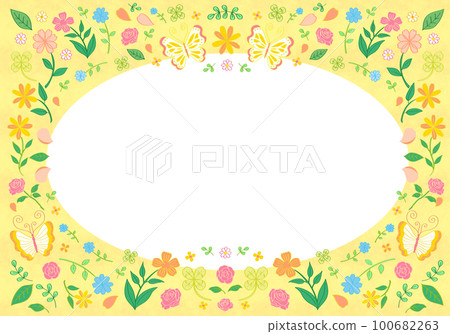 植物框架花卉植物背景 植物框架花卉植物背景 100682263