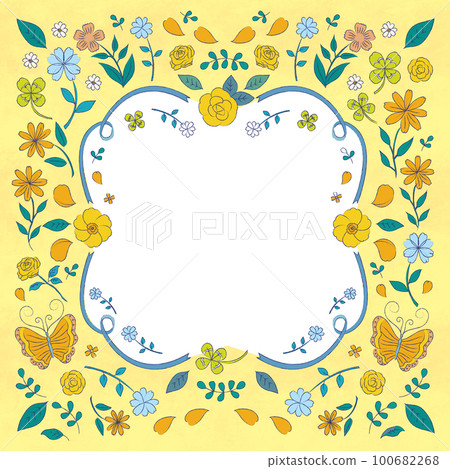 植物框架花卉植物背景 植物框架花卉植物背景 100682268