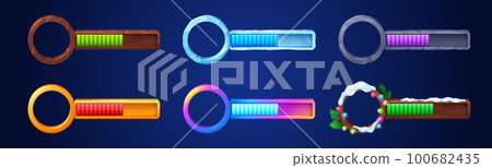 Vector game life progress bar, ui avatar frame 100682435