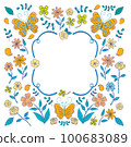 植物學框架花春天 100683089