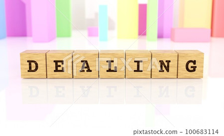 印有 DEALING 的木塊 100683114