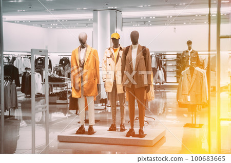 Mannequins Dressed In Men male Casual Clothes And coat jackets Clothes In Store Of Shopping Center. Stack clothes In Store Of Shopping Center. shelf display in shop mall store. Store Of Shopping Mannequins Dressed In Men male Casual Clothes And coat jackets Clothes In Store Of Shopping Center. Stack clothes In Store Of Shopping Center. shelf display in shop mall store. Store Of Shopping 100683665