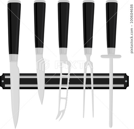 big set different types knives different size for butcher big set different types knives different size for butcher 100684686