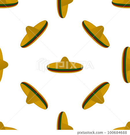 Pattern mexican hats sombrero, beautiful caps 100684688