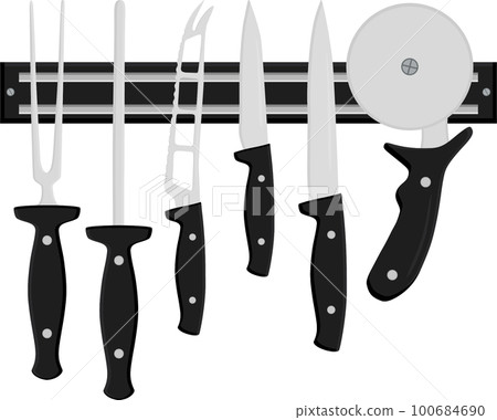 big set different types knives different size for butcher 100684690