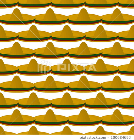 Pattern mexican hats sombrero, beautiful caps 100684693