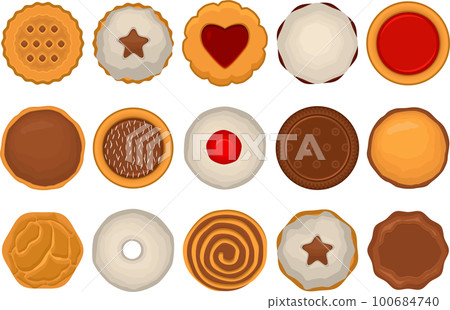 Big set homemade cookie different taste in pastry biscuit Big set homemade cookie different taste in pastry biscuit 100684740