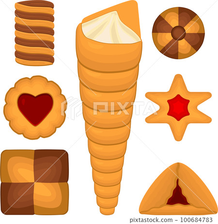 Big set homemade cookie different taste in pastry biscuit Big set homemade cookie different taste in pastry biscuit 100684783