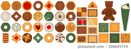 Big set homemade cookie different taste in pastry biscuit 100685754