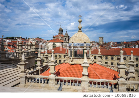 Santiago de Compostela view from the Cathedral, Galicia, Spain 100685836