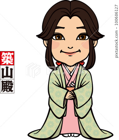 Tsukiyama-dono wearing a kimono [3 heads and bodies] 100686127