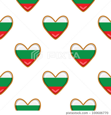 Pattern cookie with flag country Bulgaria in tasty biscuit Pattern cookie with flag country Bulgaria in tasty biscuit 100686770