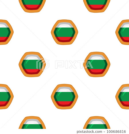 Pattern cookie with flag country Bulgaria in tasty biscuit Pattern cookie with flag country Bulgaria in tasty biscuit 100686816