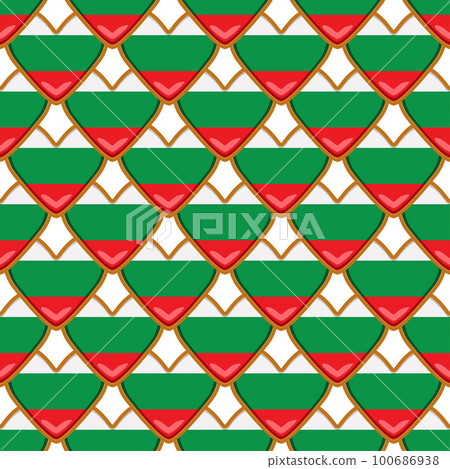 Pattern cookie with flag country Bulgaria in tasty biscuit Pattern cookie with flag country Bulgaria in tasty biscuit 100686938