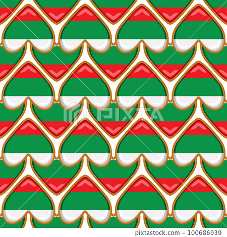 Pattern cookie with flag country Bulgaria in tasty biscuit Pattern cookie with flag country Bulgaria in tasty biscuit 100686939
