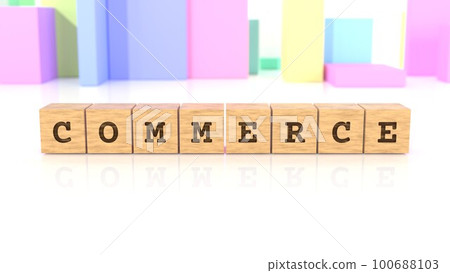 印有COMMERCE字樣的木塊 100688103