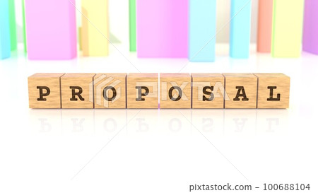 印有 PROPOSAL 字樣的木塊 100688104
