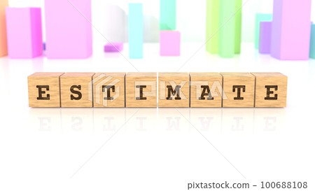 印有 ESTIMATE 字樣的木塊 印有 ESTIMATE 字樣的木塊 100688108