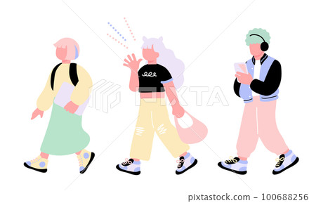 想像Z世代的流行青年插畫 100688256