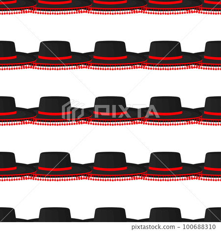 Pattern mexican hats sombrero, beautiful caps 100688310