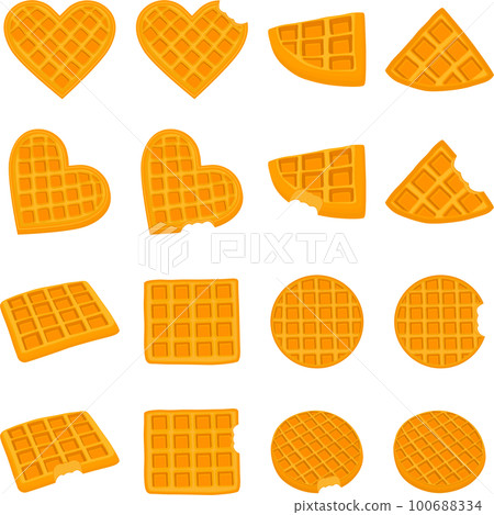 various sweet tasty waffles various sweet tasty waffles 100688334