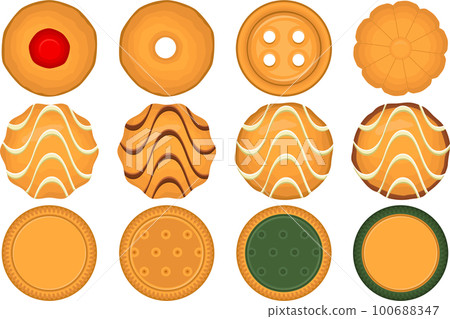 Big set homemade cookie different taste in pastry biscuit Big set homemade cookie different taste in pastry biscuit 100688347