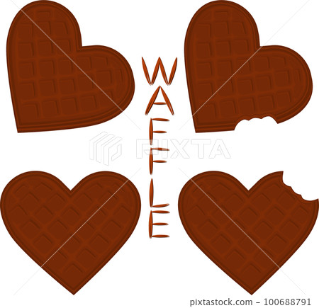 various sweet tasty waffles various sweet tasty waffles 100688791