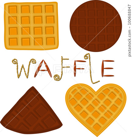 various sweet tasty waffles various sweet tasty waffles 100688847