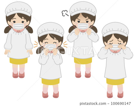 女孩的情緒設置午餐值班 100690147