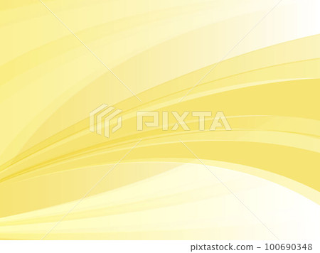 Pale light color wave streamline abstract background material_yellow 100690348
