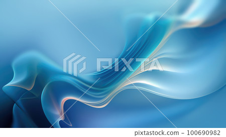 Modern Abstract 3D Background with Blue Wavy Shapes Modern Abstract 3D Background with Blue Wavy Shapes 100690982