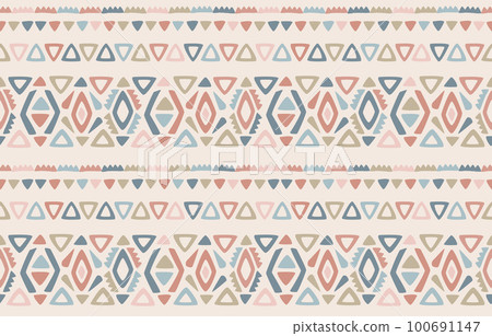 Ethnic seamless pattern. Native tribal traditional embroidery. Ethnic seamless pattern. Native tribal traditional embroidery. 100691147