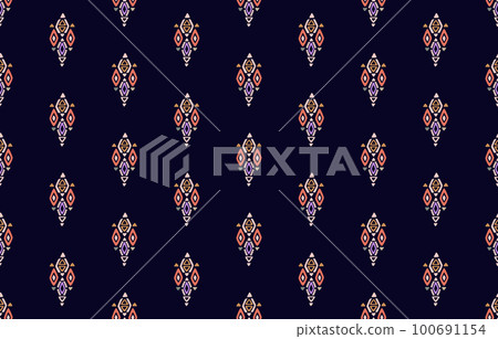 Ethnic seamless pattern. Native tribal traditional embroidery. 100691154