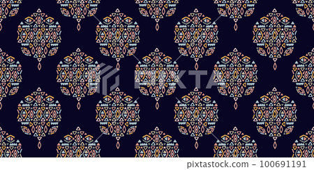 Ethnic seamless pattern. Native tribal traditional embroidery. Ethnic seamless pattern. Native tribal traditional embroidery. 100691191