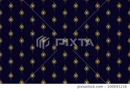 Ethnic seamless pattern. Native tribal traditional embroidery. Ethnic seamless pattern. Native tribal traditional embroidery. 100691216