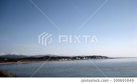 青山白山藍天日本海 100691649