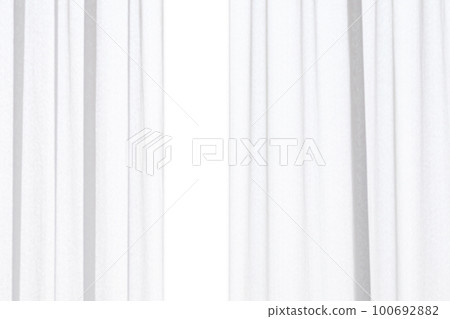 Abstract blur white curtains isolated on white background Abstract blur white curtains isolated on white background 100692882