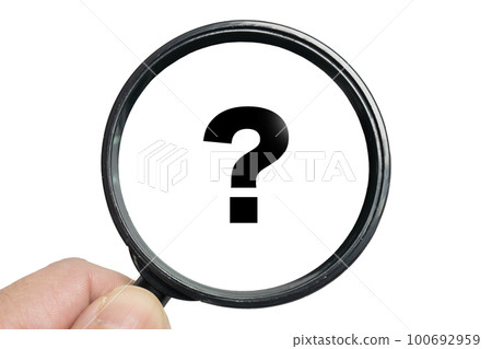 Image of examining question marks 100692959