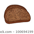 Loaf of rye bread. 100694199